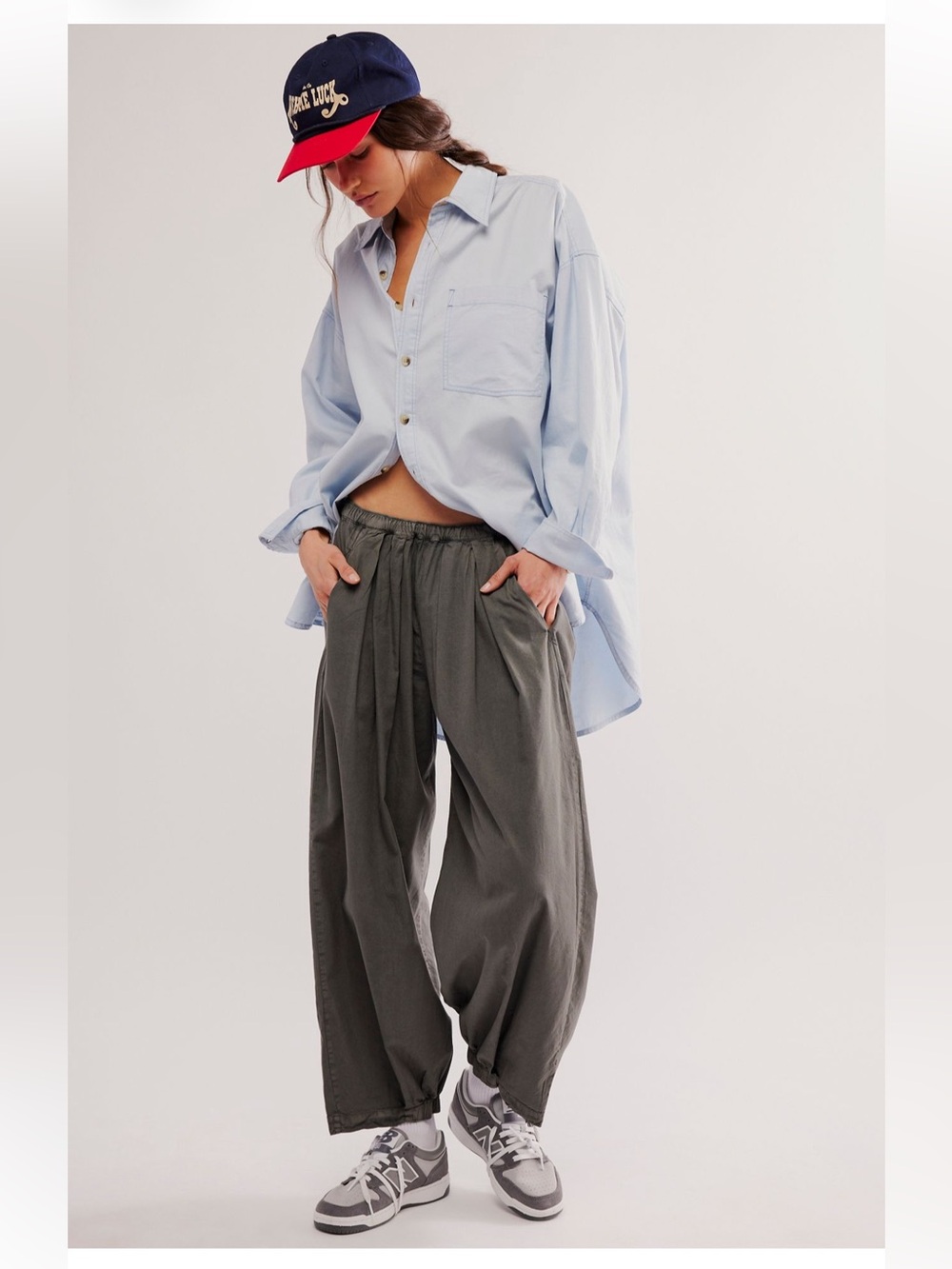 FREE PEOPLE TO THE SKY PARACHUTE PANTS | LARGE